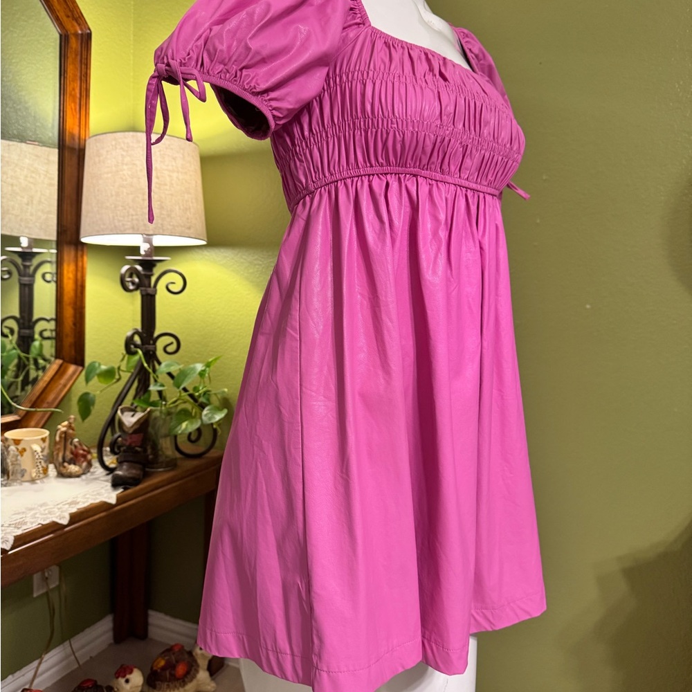 TCEC Vibrant Pink Gathered Dress - Picture 5 of 17